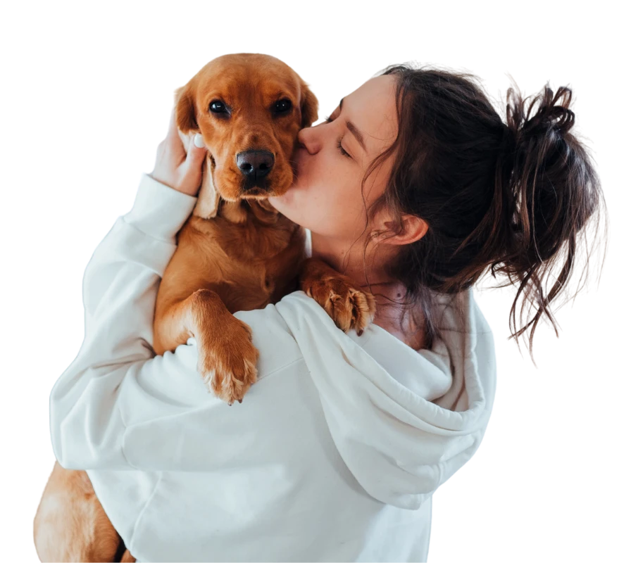 DNA VIP Plan Dog (1) pet owner kissing dogs face